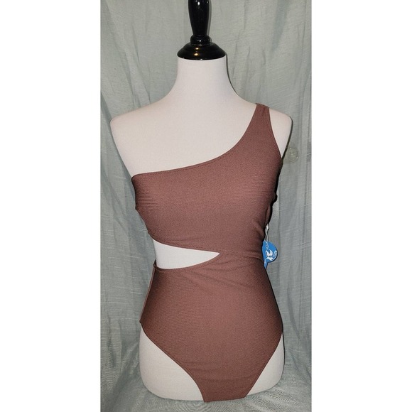 Swimsuit medium one shoulder, brown - Picture 1 of 2